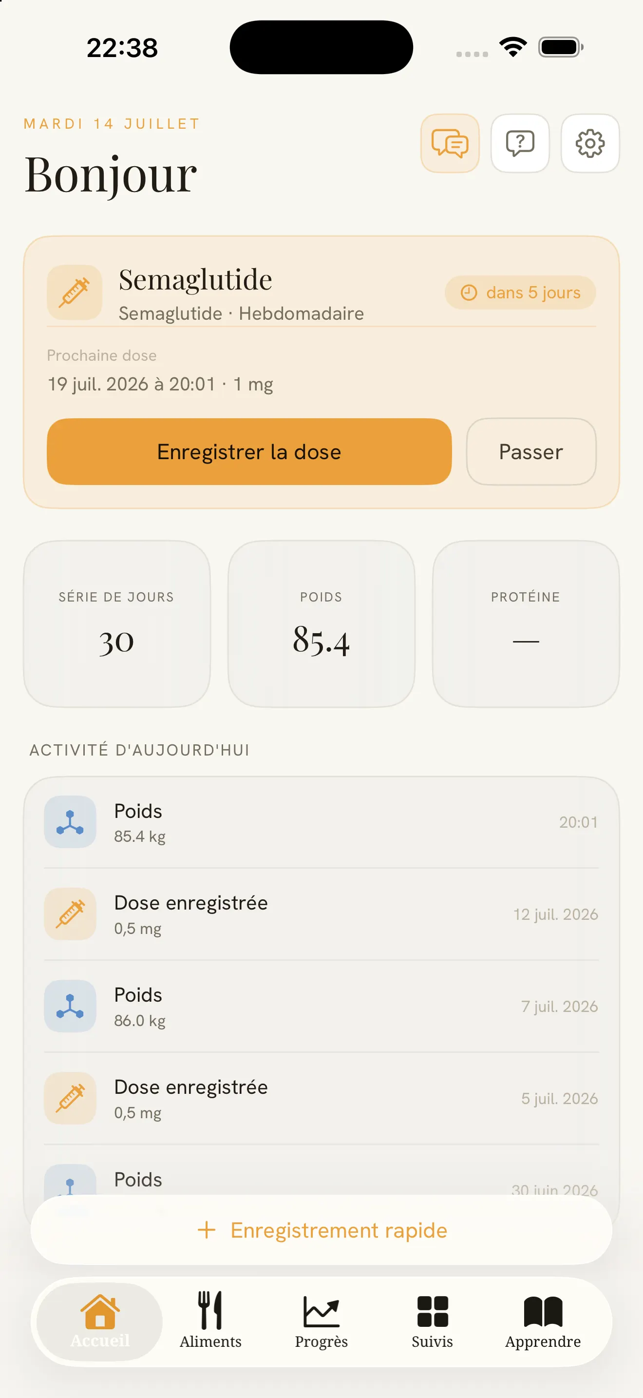 Glipath — le compagnon GLP-1 privé pour iPhone