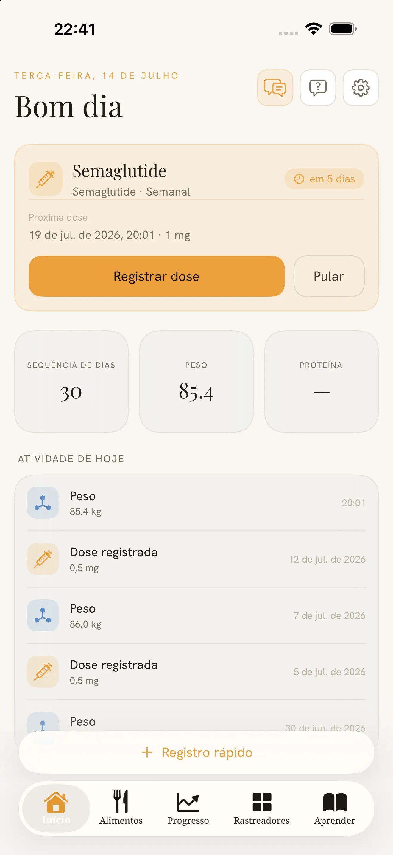 Glipath — o companheiro privado de GLP-1 para iPhone